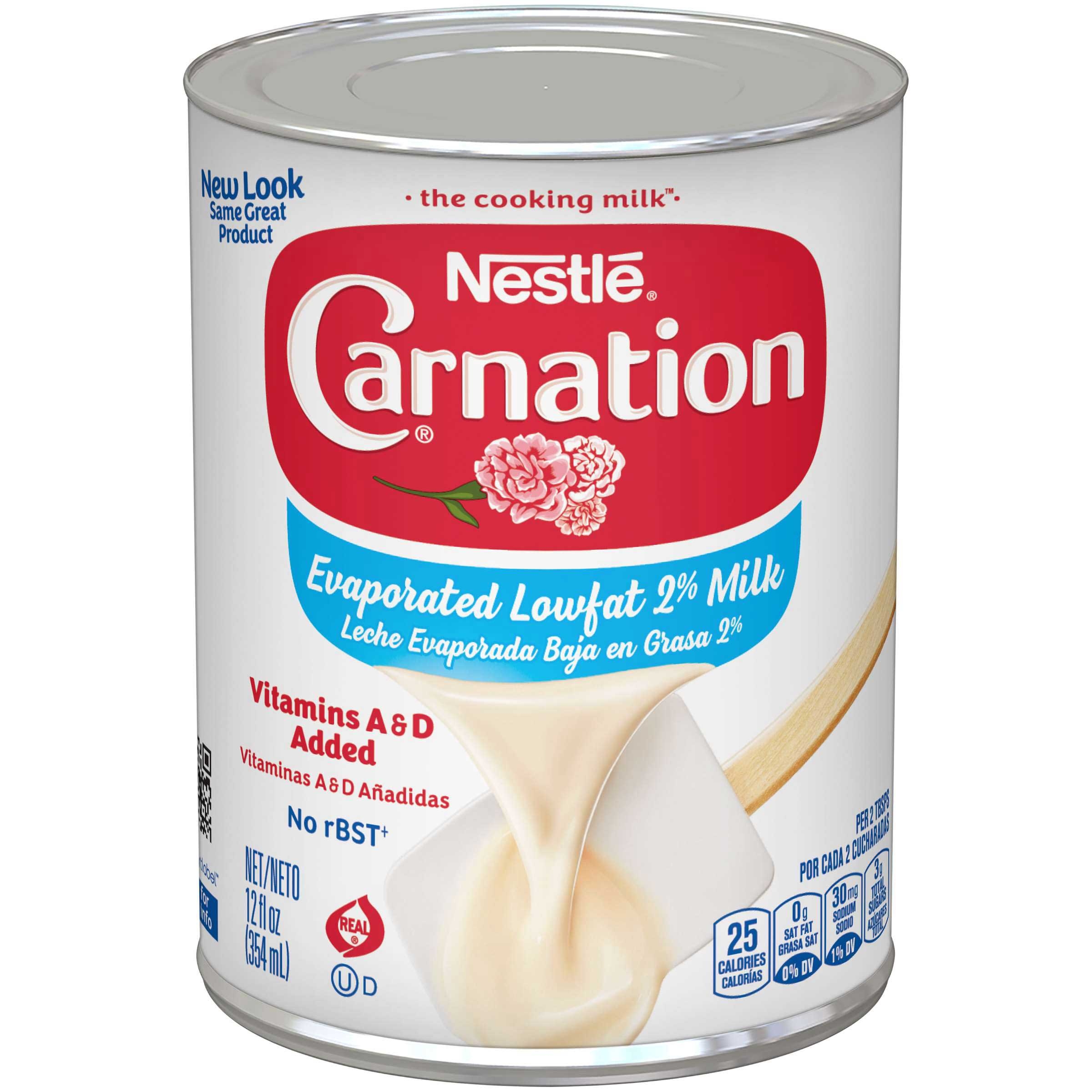 Carnation Evaporated Low Fat Milk, 12 Ounce -- 24 per case.
