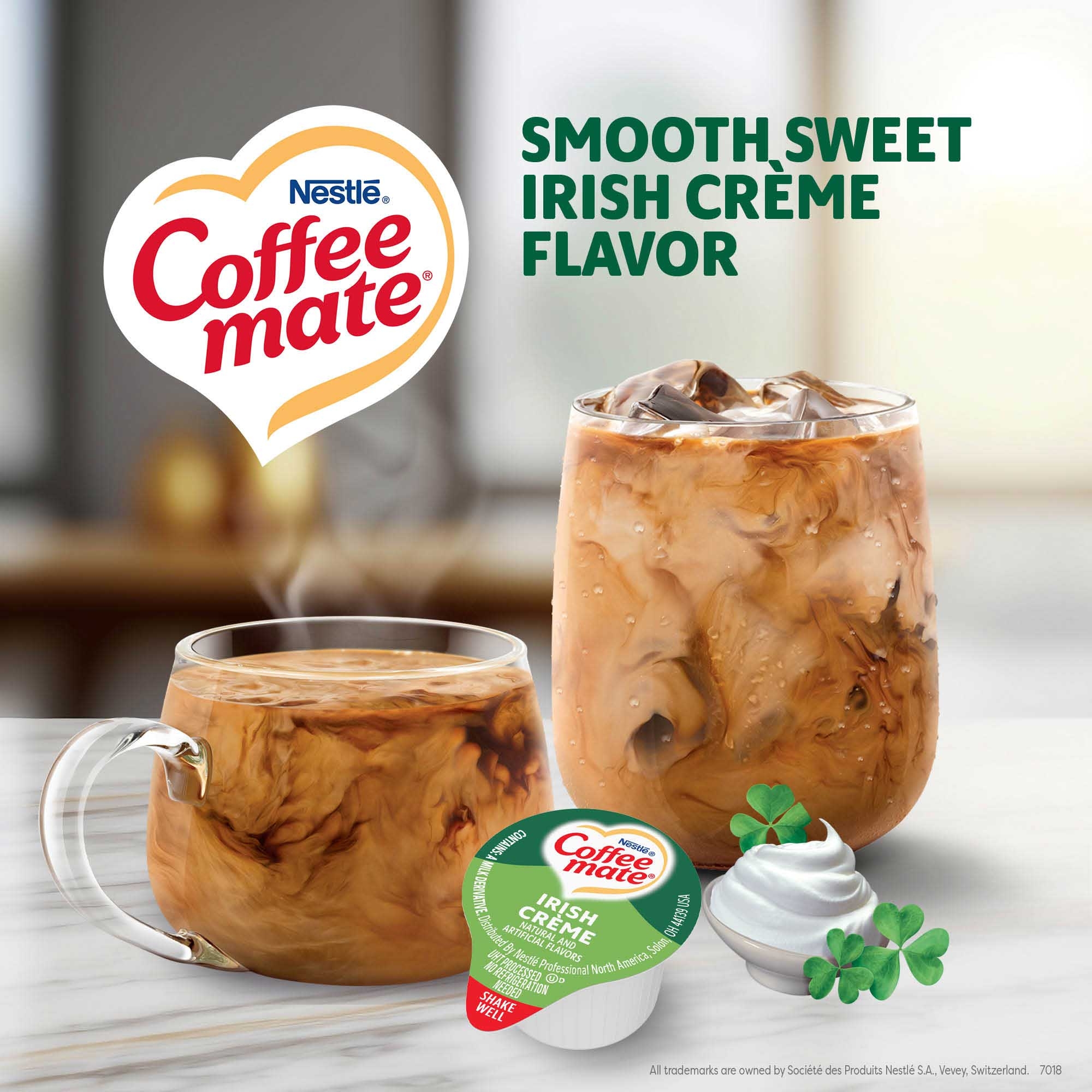 Coffee-Mate Irish Cream Liquid Creamer, 0.375 Ounce -- 180 per case.