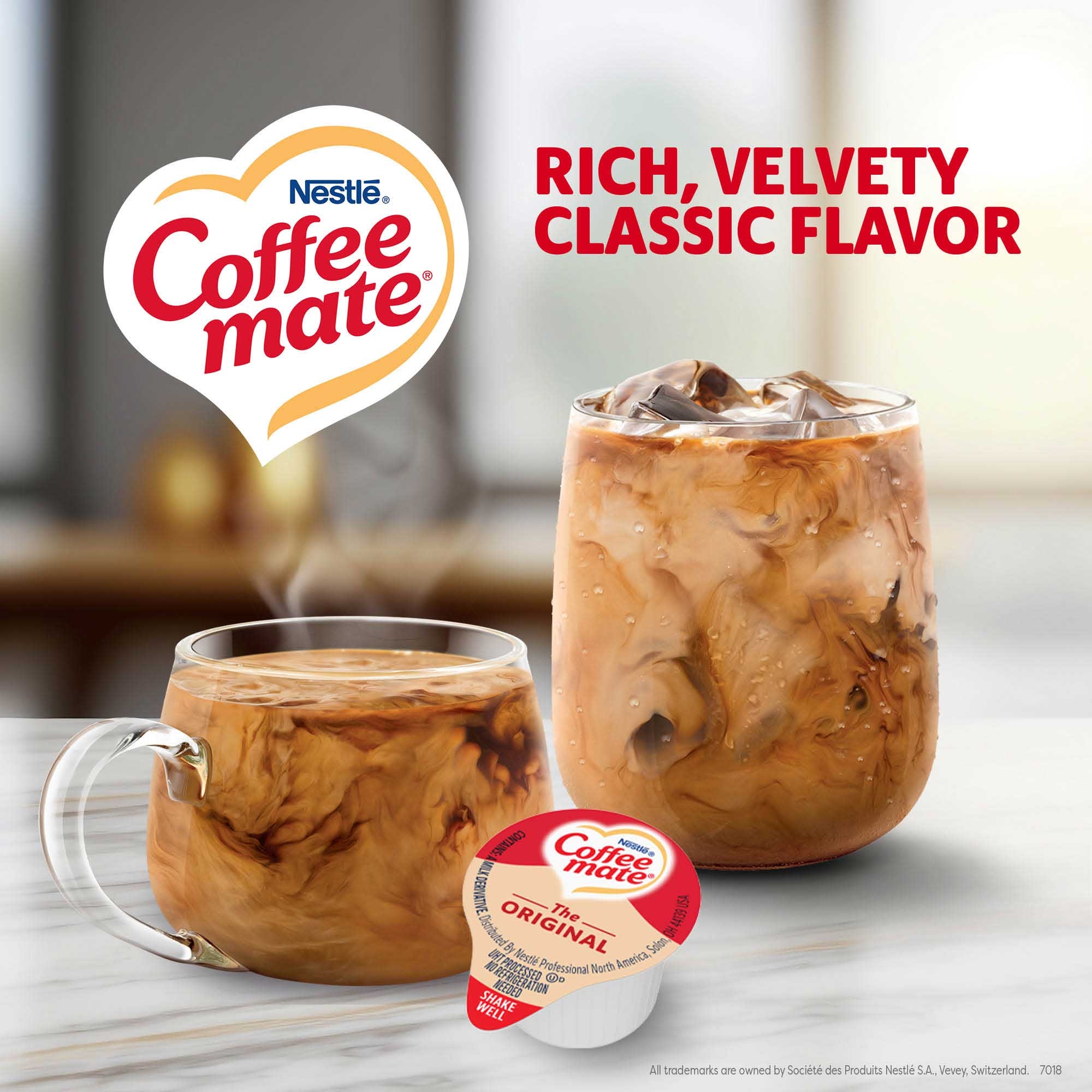 Coffee-Mate Orignial Liquid Creamer - 0.375 oz. cup, 180 cups per case