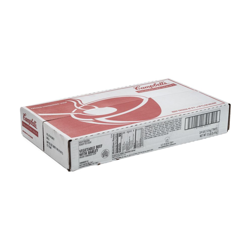 Campbell's Frozen Condensed Vegetable Beef Barley Soup, 4 Pound -- 3 Per Case