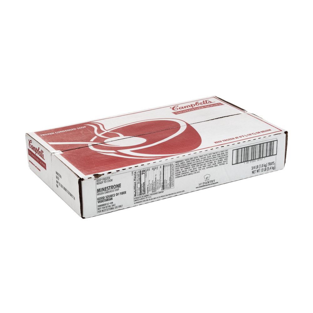 Campbell's Signature Minestrone Frozen Condensed Soup, 4 Pound -- 3 Per Case