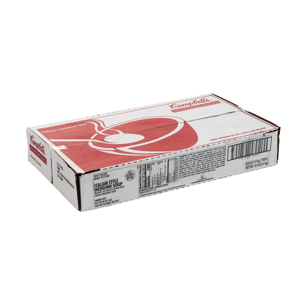 Campbell's Frozen Condensed Italian Wedding Soup, 4 Pound -- 3 Per Case