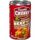 CHUNKY Beef With Country Vegetables Soup - 18.8 oz. can, 12 per case
