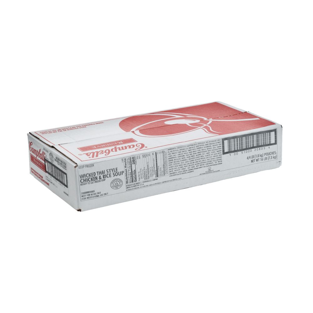Campbell's Reserve Wicked Thai Style Chicken And Rice Soup, 4 Pound -- 4 Per Case
