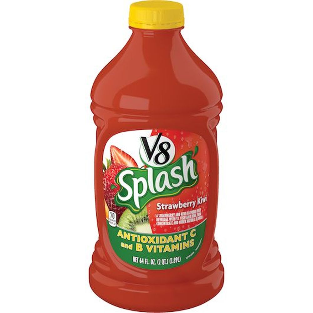 V8 Splash Strawberry Kiwi Juice, 64 Fluid Ounce -- 6 per case