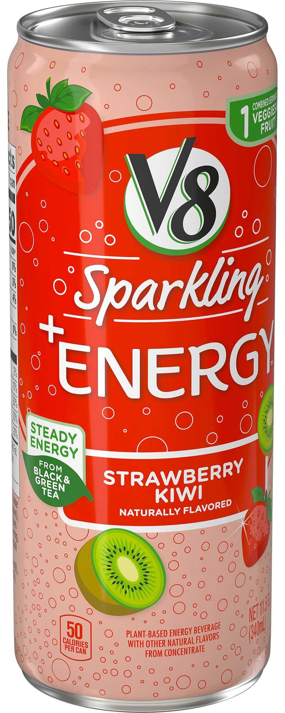 V8 Sparkling Strawberry Kiwi Energy Drink, 11.5 Fluid Ounce -- 12 per case