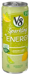 V8 Sparkling Lemon Lime Energy Drink, 11.5 Fluid Ounce -- 12 per case