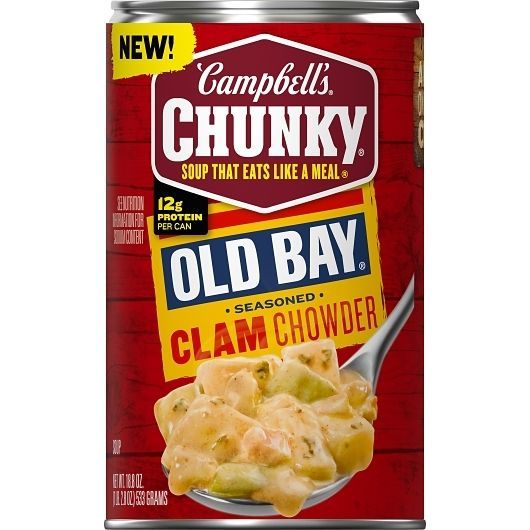 Campbells Chunky Old Bay Seasoned Clam Chowder, 18.8 Ounce Can -- 12 per case