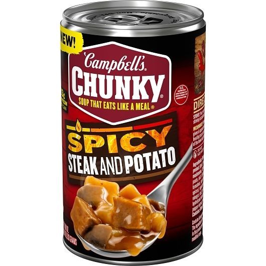 Campbells Chunky Spicy Steak and Potato Soup, 18.8 Ounce Can -- 12 per case