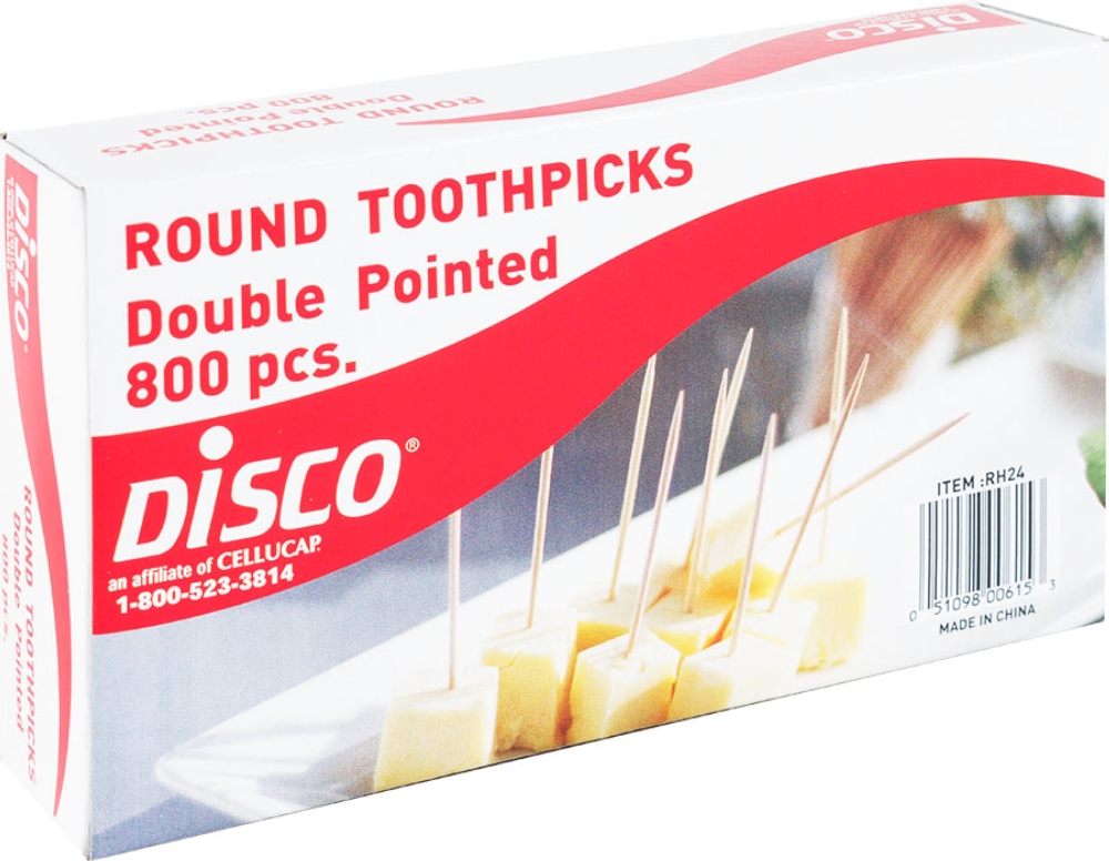 Continental Round Hotel Toothpick, 2 1/2 inch, 800 per pack -- 24 packs per case.