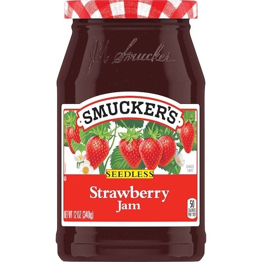 Smuckers Strawberry Jam, 12 Ounce -- 12 per case