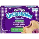 Smuckers Uncrustable Reduced Sugar Peanut Butter and Grape Wheat Sandwich Bread, 2 Ounce -- 32 per case