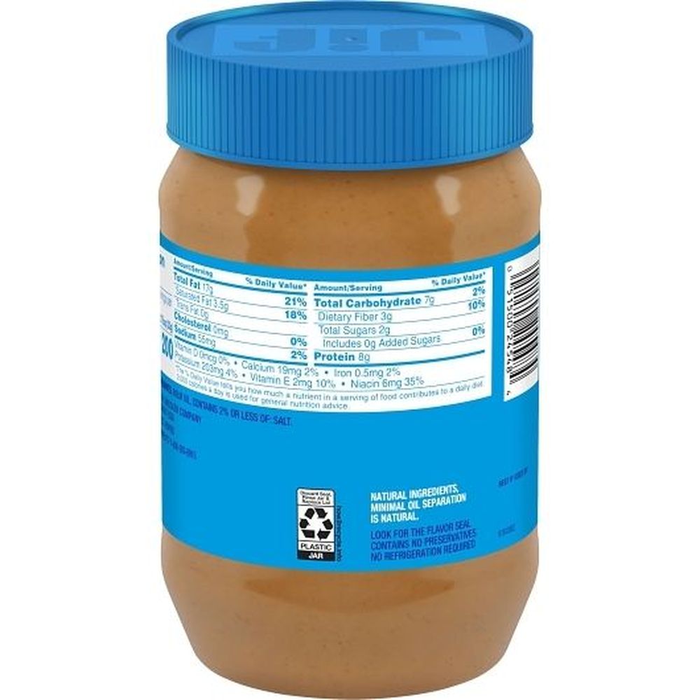 Jif No Added Sugar Peanut Butter, 33.5 Ounce -- 8 per case