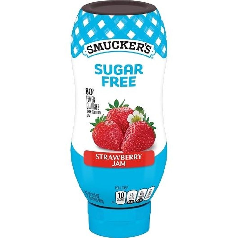 Smuckers Sugar Free Strawberry Jam, 16.5 Ounce Squeeze -- 12 per case