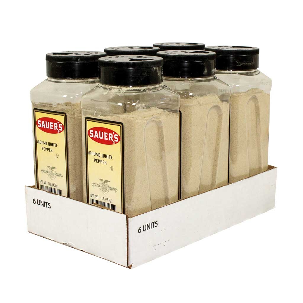 Sauer White Ground Pepper, 1 Pound -- 6 Per Case
