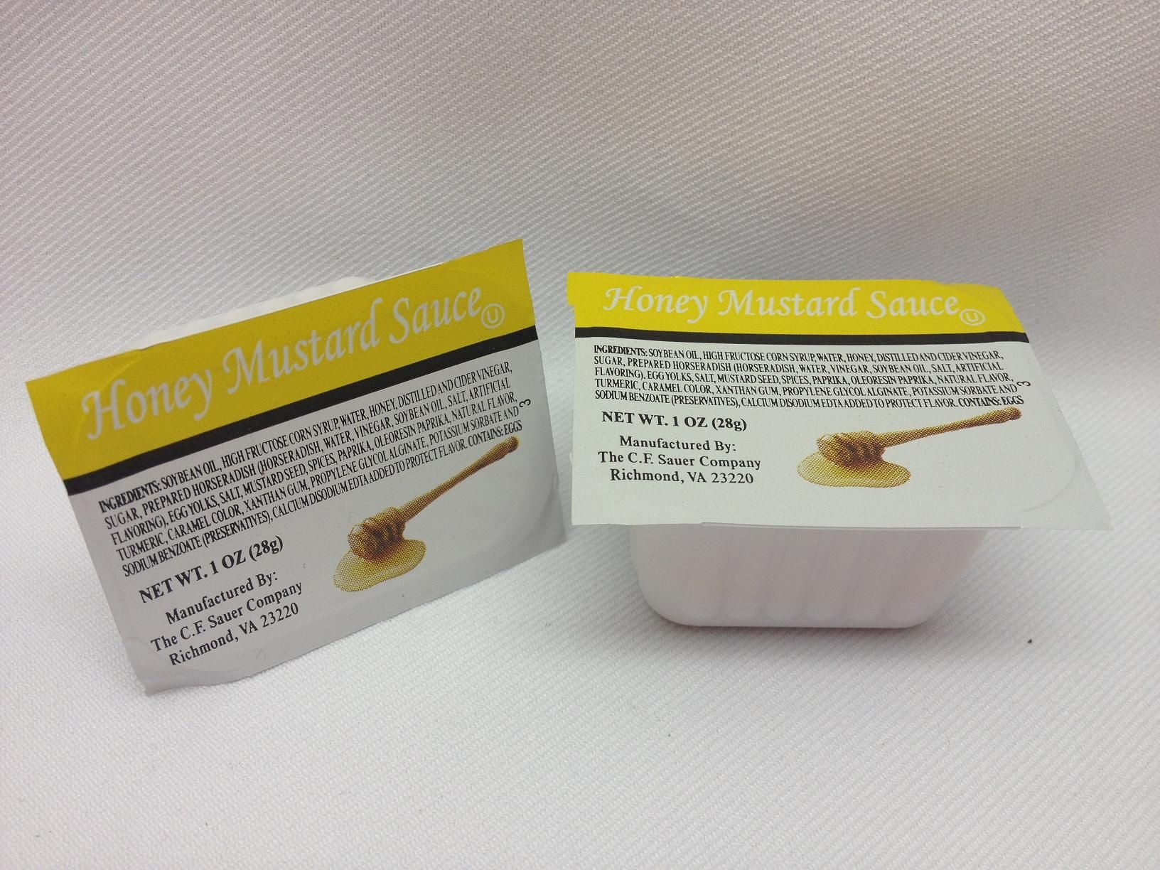 Sauer Mustard Honey Cup, 1 Ounce -- 100 Per Case