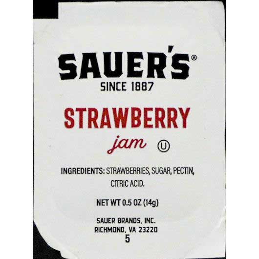 Sauer Strawberry Jam, 0.5 Ounce -- 200 Per Case