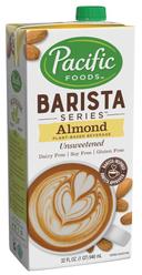 Pacific Foods Original Barista Series Unsweetened Almond Beverage, 32 Ounce -- 12 per case
