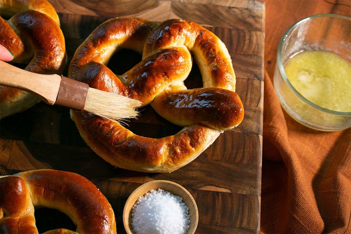 J and J Snack SuperPretzel Bavarian Sourdough Soft Pretzel, 7 Ounce -- 40 per case