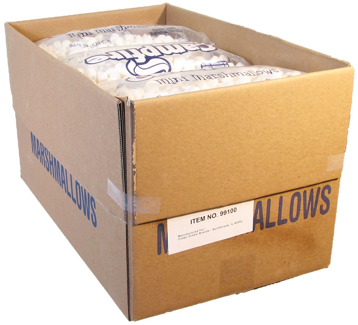 Clown Campfire Mini Natural Vanilla Marshmallow, 1 Pound -- 12 Per Case