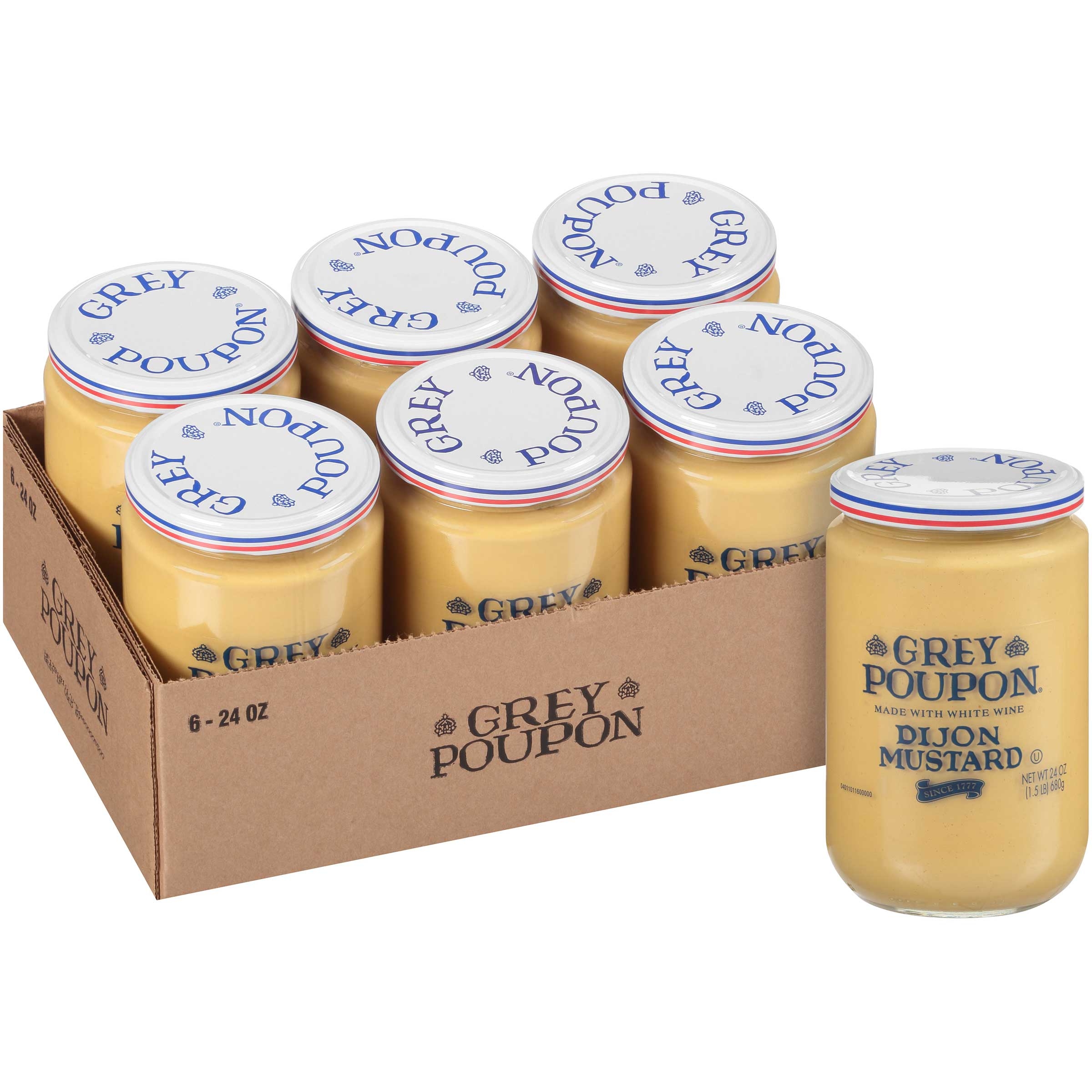 Grey Poupon Dijon Mustard, 24 Ounce -- 6 per Case