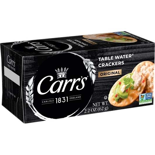 Carrs Original Table Water Crackers, 2.2 Ounce -- 24 per case.