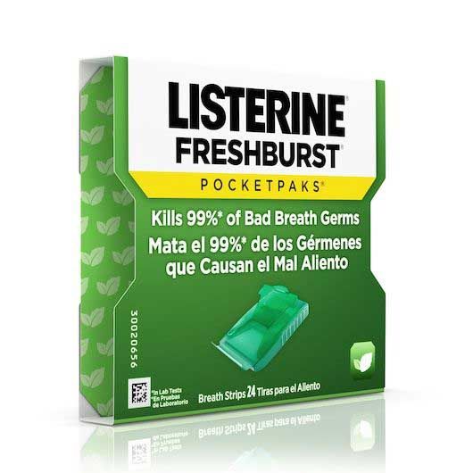 Listerine Pocketpaks Fresh Burst Breath Strips, 24 Count -- 144 Per Case