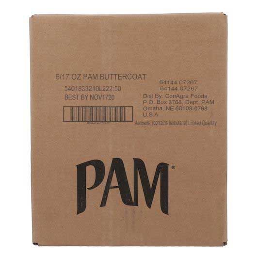 Pam Buttercoat No Stick Cooking Spray, 17 Ounce -- 6 Per Case