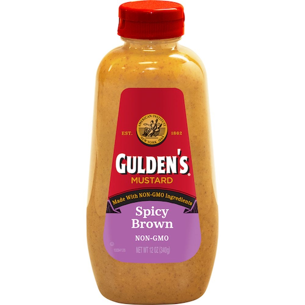 Guldens Spicy Brown Mustard, 12 Ounce Squeeze Bottle -- 12 per case