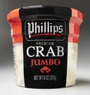 Phillips Foods Retail Jumbo lump Crab, 8 Ounce -- 12 per case.