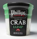 Philips Lump Crab Meat, 8 Ounce Plastic Tub -- 12 per case.