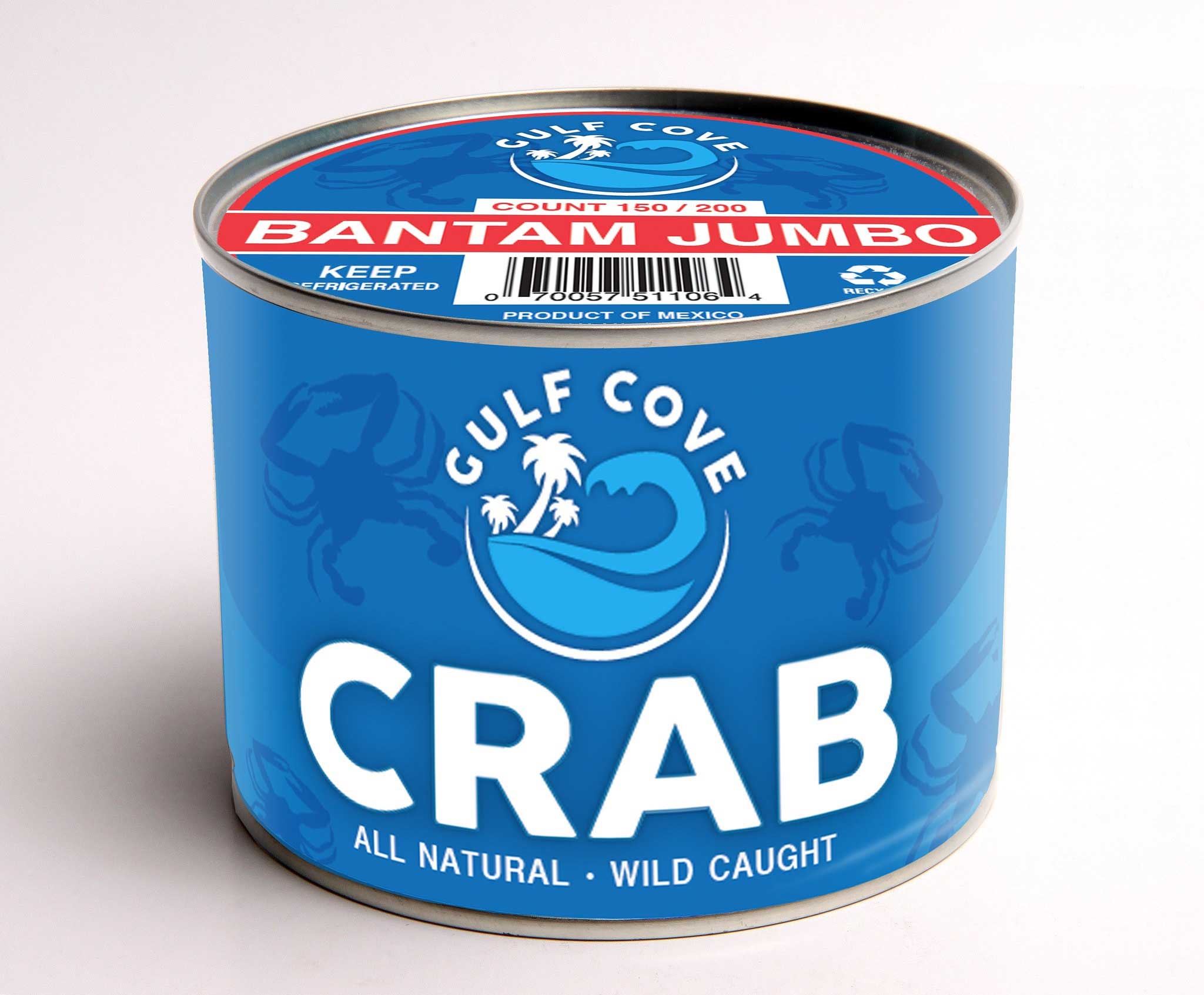 Gulf Cove Bantam Jumbo Lump Crab Meat, 1 Pound -- 6 per case.