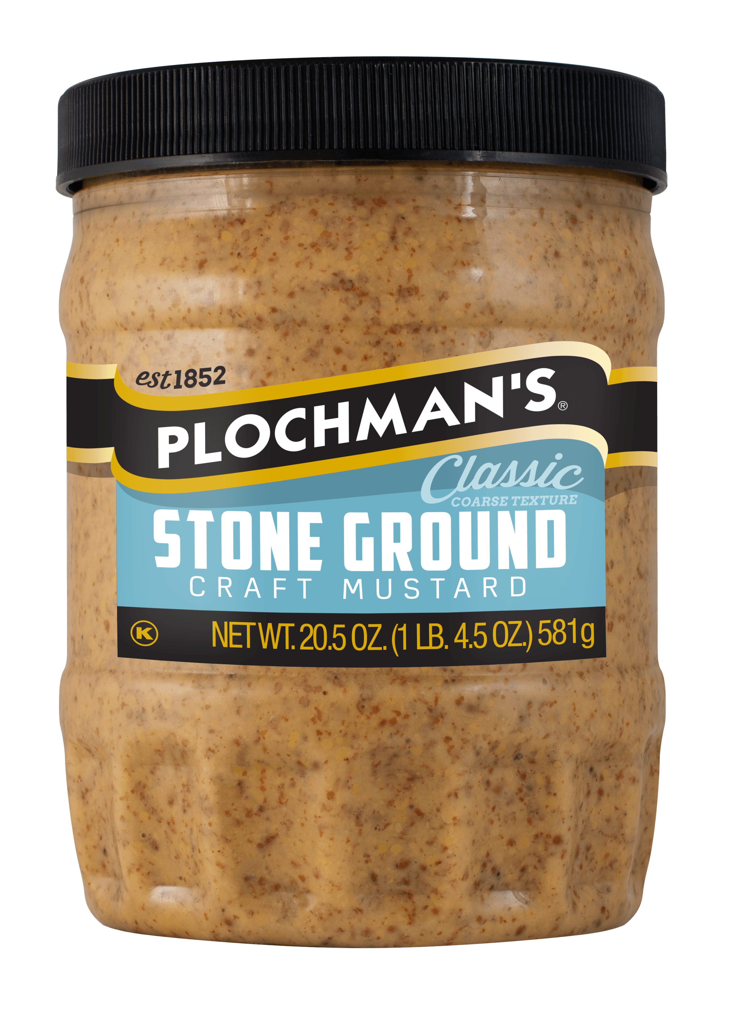 Plochmans Stone Ground Mustard, 20.5 Ounce -- 12 per case.