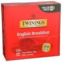 Twinings English Breakfast Pure Black Tea, 100 tea bags -- 4 per case