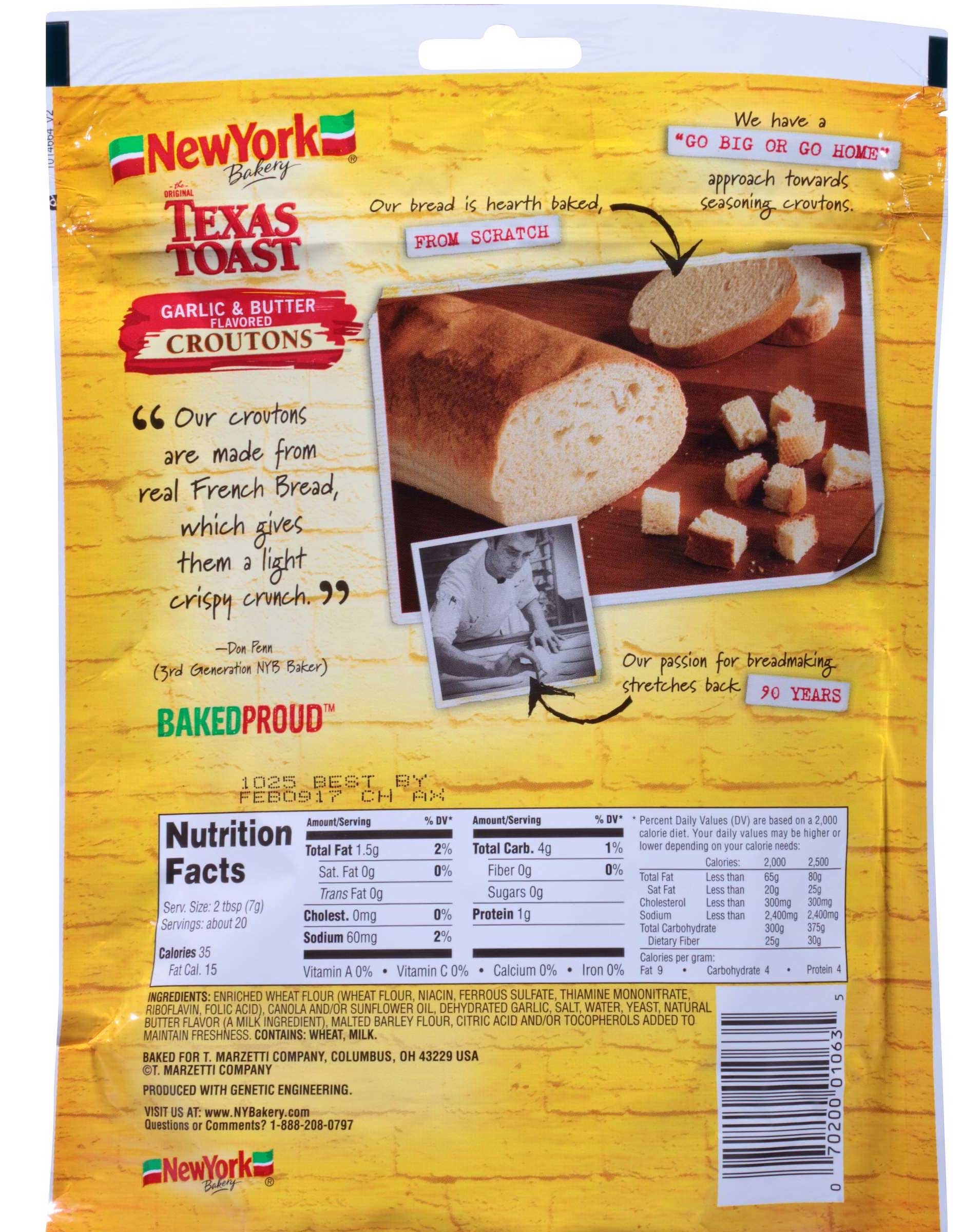 New York Texas Toast Garlic and Butter Crouton, 5 Ounce -- 12 per case
