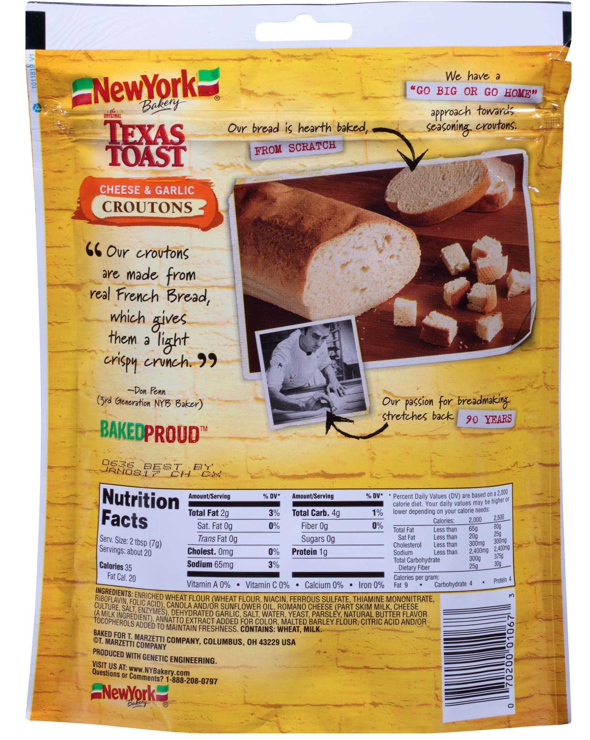 New York Texas Toast Cheese and Garlic Crouton, 5 Ounce -- 12 per case