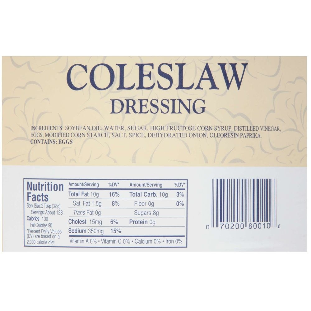 Katherines Kitchen Coleslaw Dressing, 1 Gallon -- 4 per case