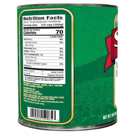 Stokelys Whole Medium Potatoes - no. 10 can, 6 cans per case