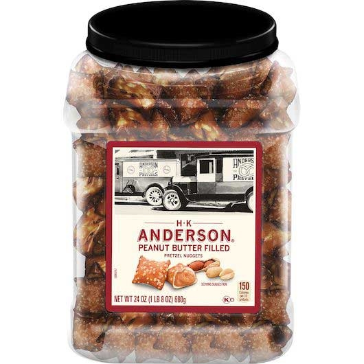 Hk Anderson Peanut Butter Filled Pretzel Nugget, 24 Ounce -- 8 per case