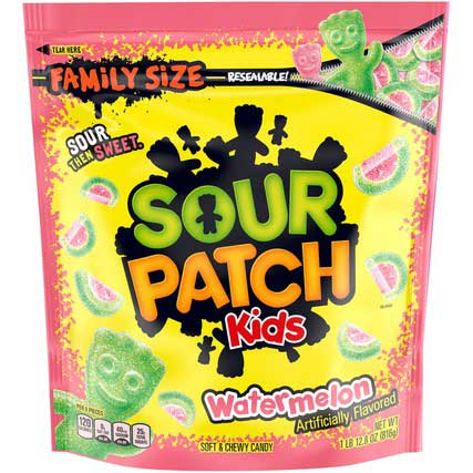 Sour Patch Kids Watermelon Soft and Chewy Candy, 1.8 Pound -- 4 per case