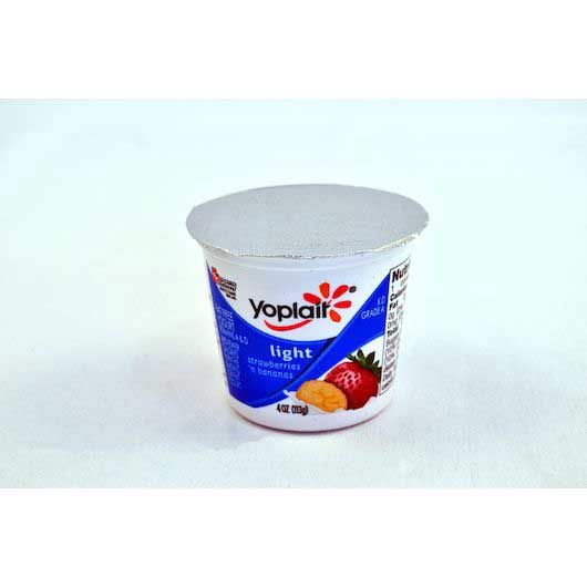 Pillsbury Yoplait Light Vacuum Pack Strawberry Banana Yogurt, 4 Ounce -- 48 Per Case