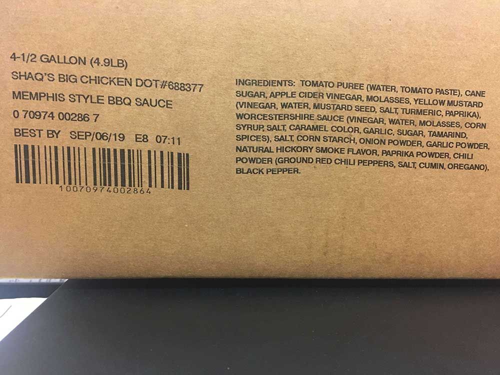 Big Chicken Memphis Style Bbq Sauce, 0.5 Gallon -- 4 Per Case