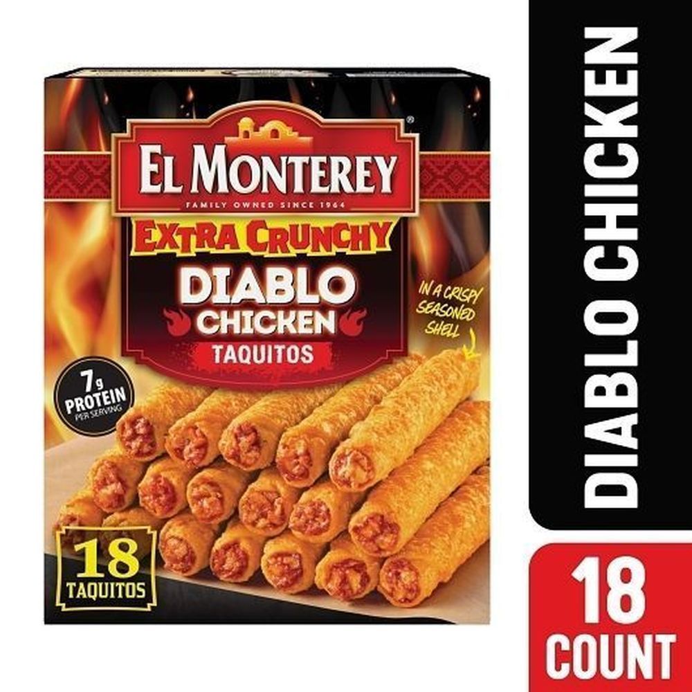 El Monterey Extra Crunchy Diablo Chicken Taquitos, 20.7 Ounce -- 5 Per Case