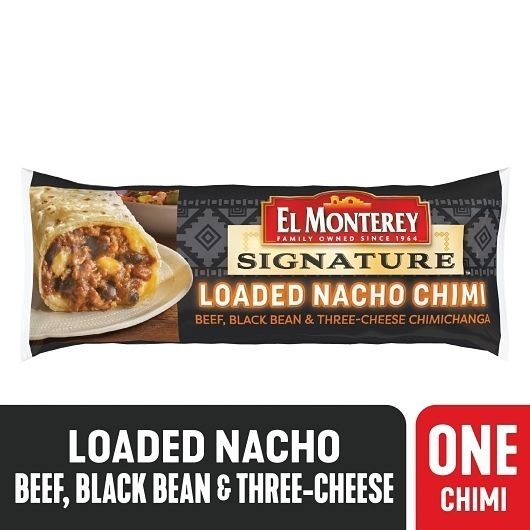 El Monterey Beef Black Bean and Three-Cheese Chimichangas, 4.8 Ounce -- 24 per case