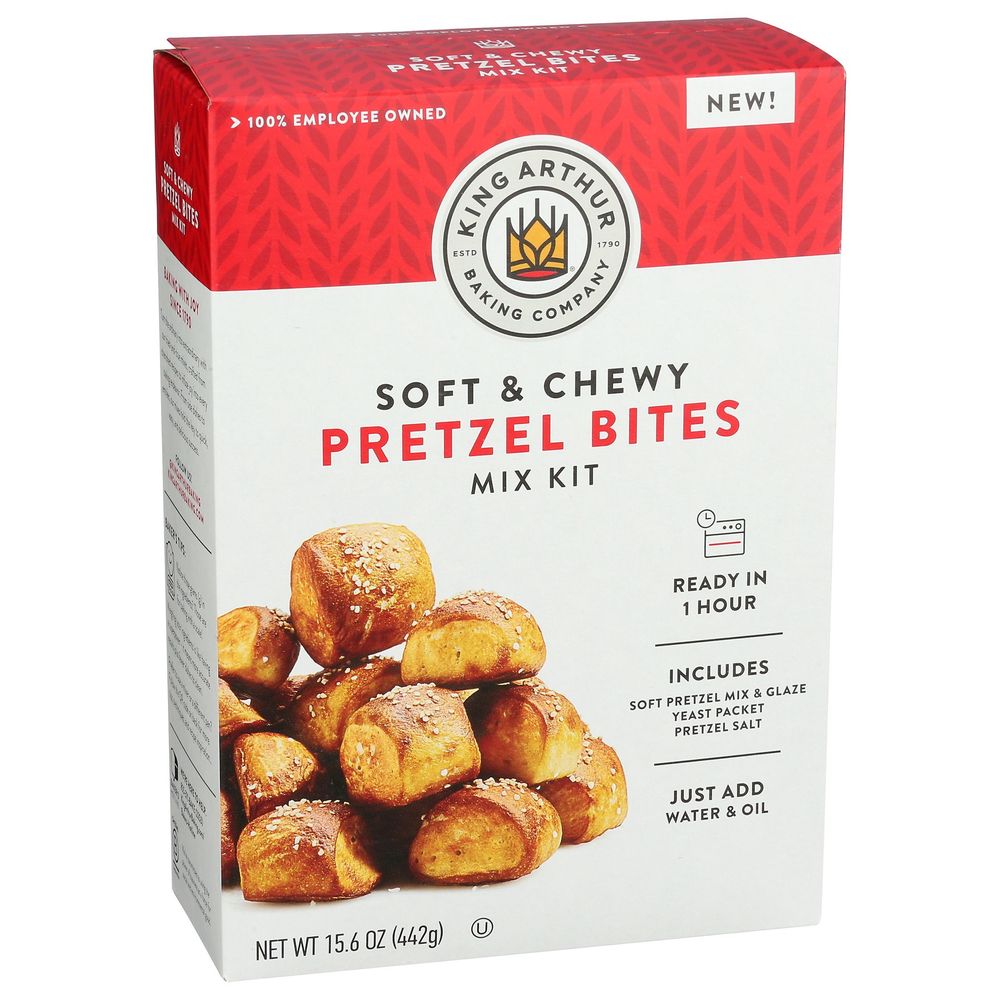 King Arthur Soft and Chewy Pretzel Bites Mix Kit, 15.6 Ounce -- 6 per case