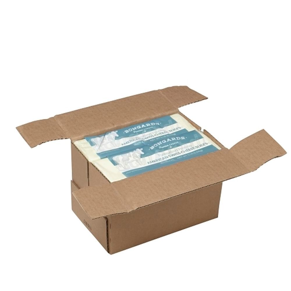 Bongards Pasteurized Process Horizontal American Swiss Cheese Slice, 5 Pound -- 4 Per Case