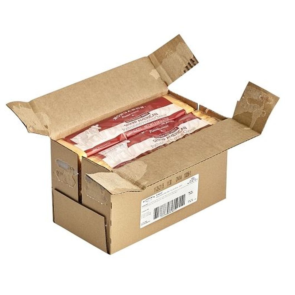 Bongards Yellow Restricted Melt Processed Sharp American Cheese Slice, 5 Pound -- 4 per case
