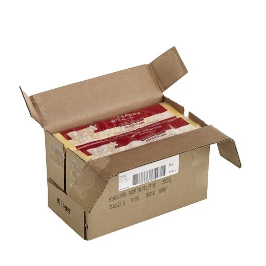 Bongards Yellow Restricted Melt Processed American Cheese Slice, 5 Pound -- 4 per case