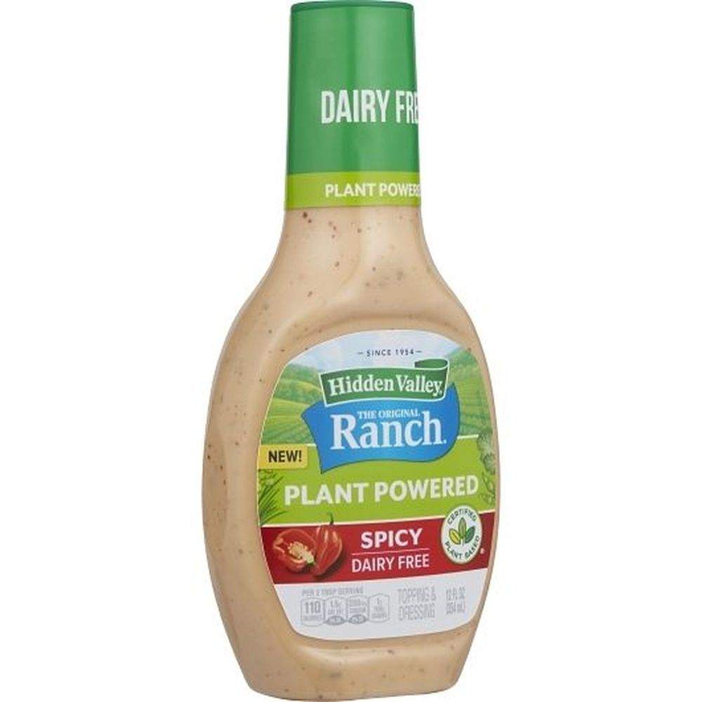 Hidden Valley Plant Powder Spicy Ranch Dressing Dip Sauce, 12 Fluid Ounce -- 6 Per Case