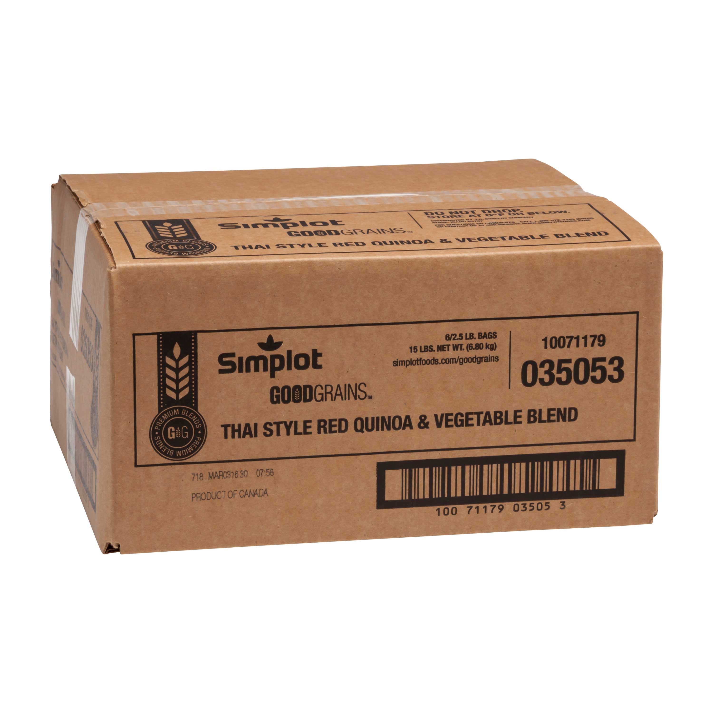 Simplot Good Grains Thai Quinoa And Vegetable Blend, 2.5 Pound -- 6 Per Case